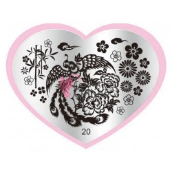 Matrita de Unghii din metal inima 7,1x5,6cm Heart 20